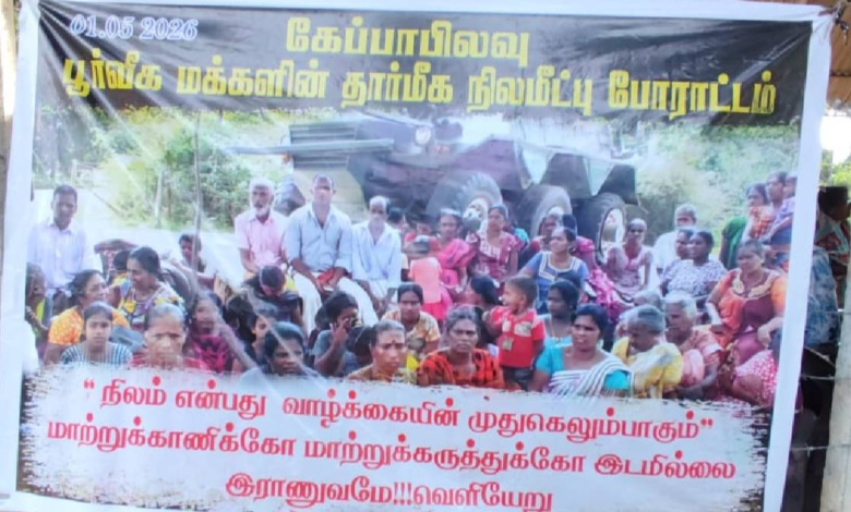 கேப்பாப்பிலவு காணி விடுவிப்பு போராட்டம் 37ஆவது நாளாக இன்றும்!
