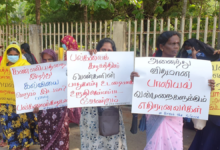 பாலியல் குற்றச்சாட்டு விசாரணையை துரிதப்படுத்தக்கோரி யாழ்.பல்கலை முன்றலில் போராட்டம்!